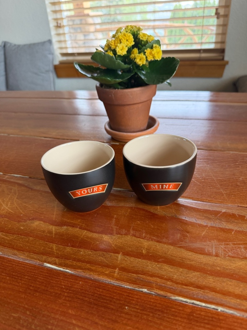 Yours & Mine Matte Black Ceramic Bailey’s Cups - Set of 2